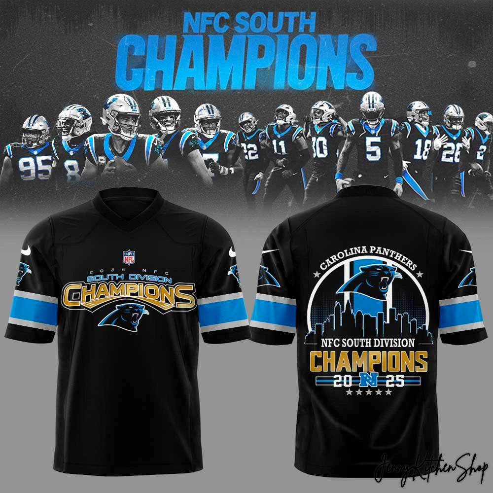 2025 Carolina Panthers NFC South Champions Limited Football Jersey