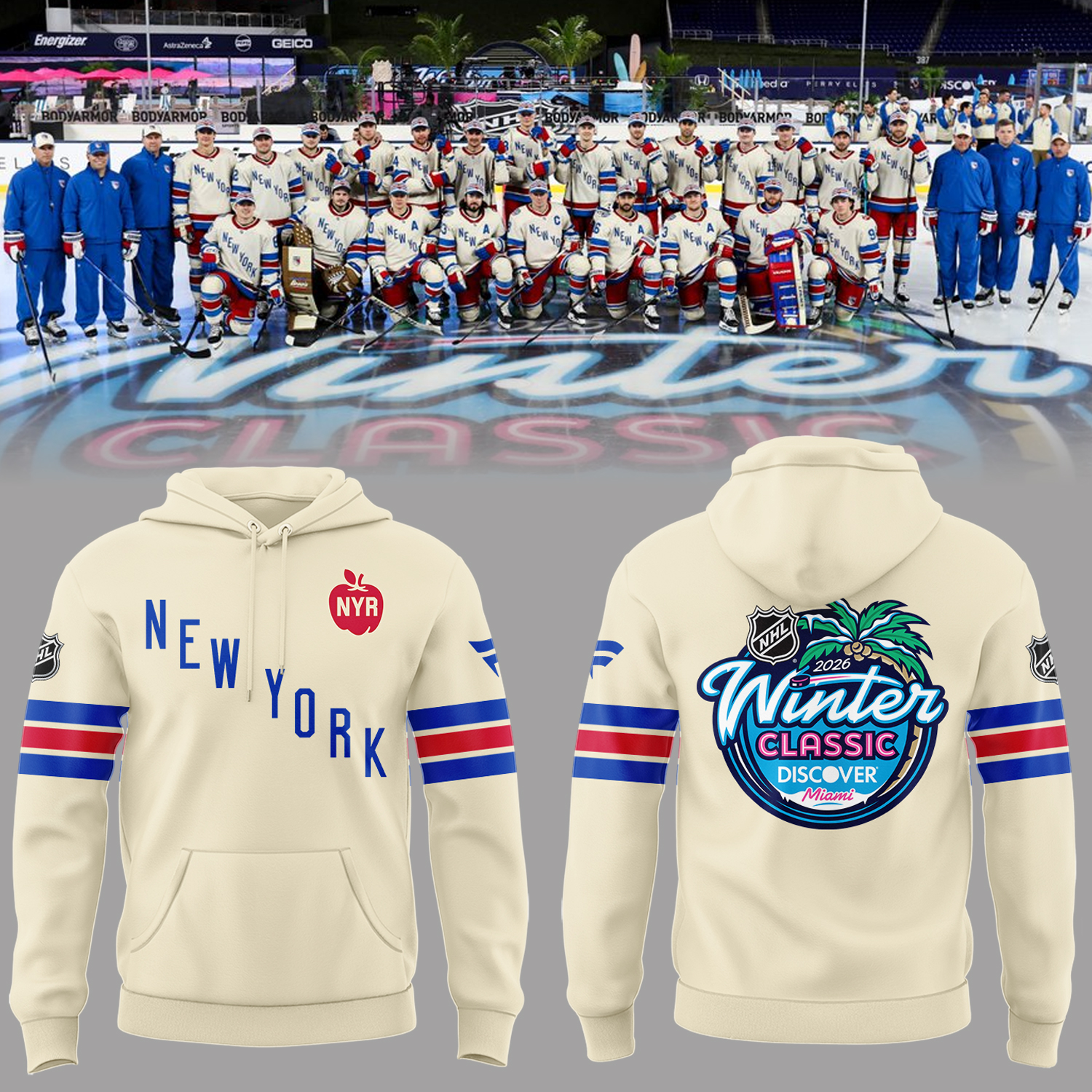 Sweat à capuche bleu Superior Lacer '47 des Rangers de New York pour homme