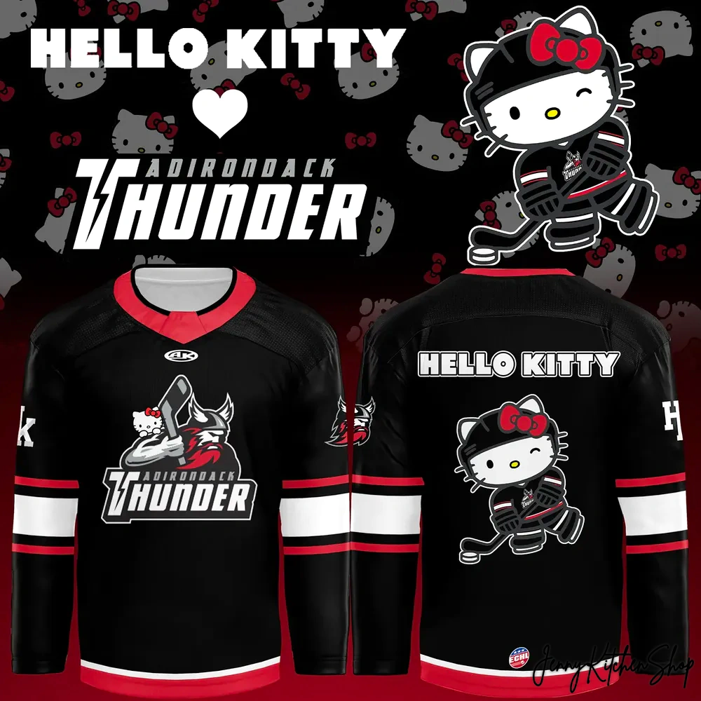 Adirondack Thunder x Hello Kitty 2026 Limited Hockey Jersey