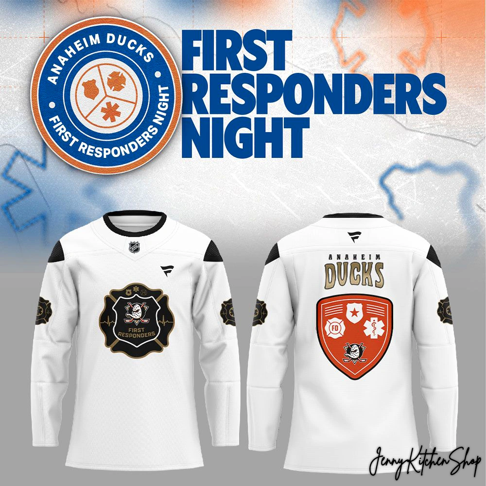 Anaheim Ducks 2026 First Responders Night Hockey Hockey Jersey