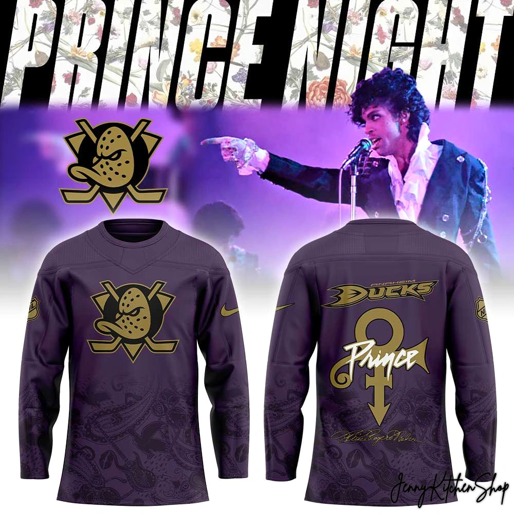 Anaheim Ducks x Prince Rogers Nelson Night 2026 Hockey Jersey