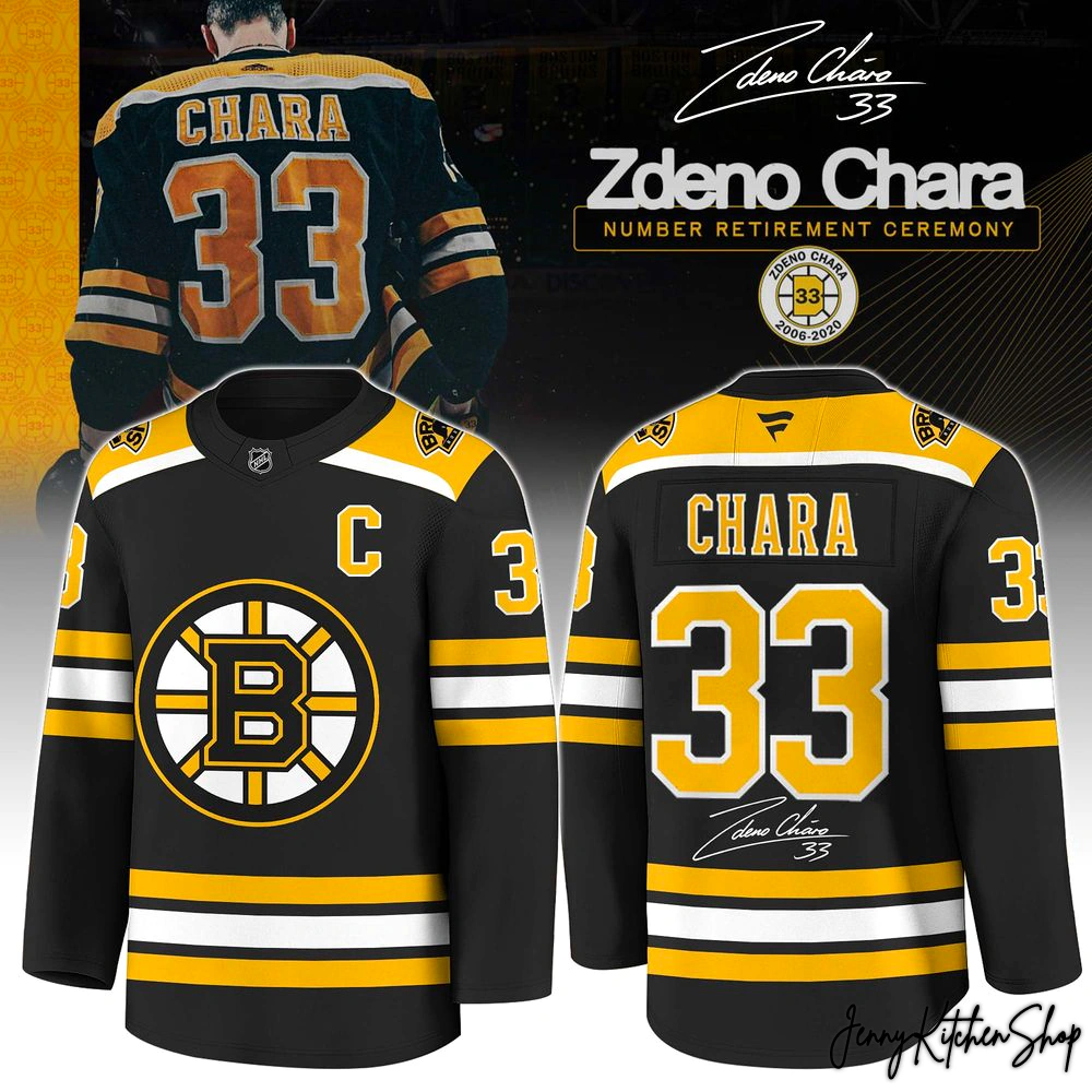 Boston Bruins Honor Legend 33 Zdeno Chara Signature Jersey