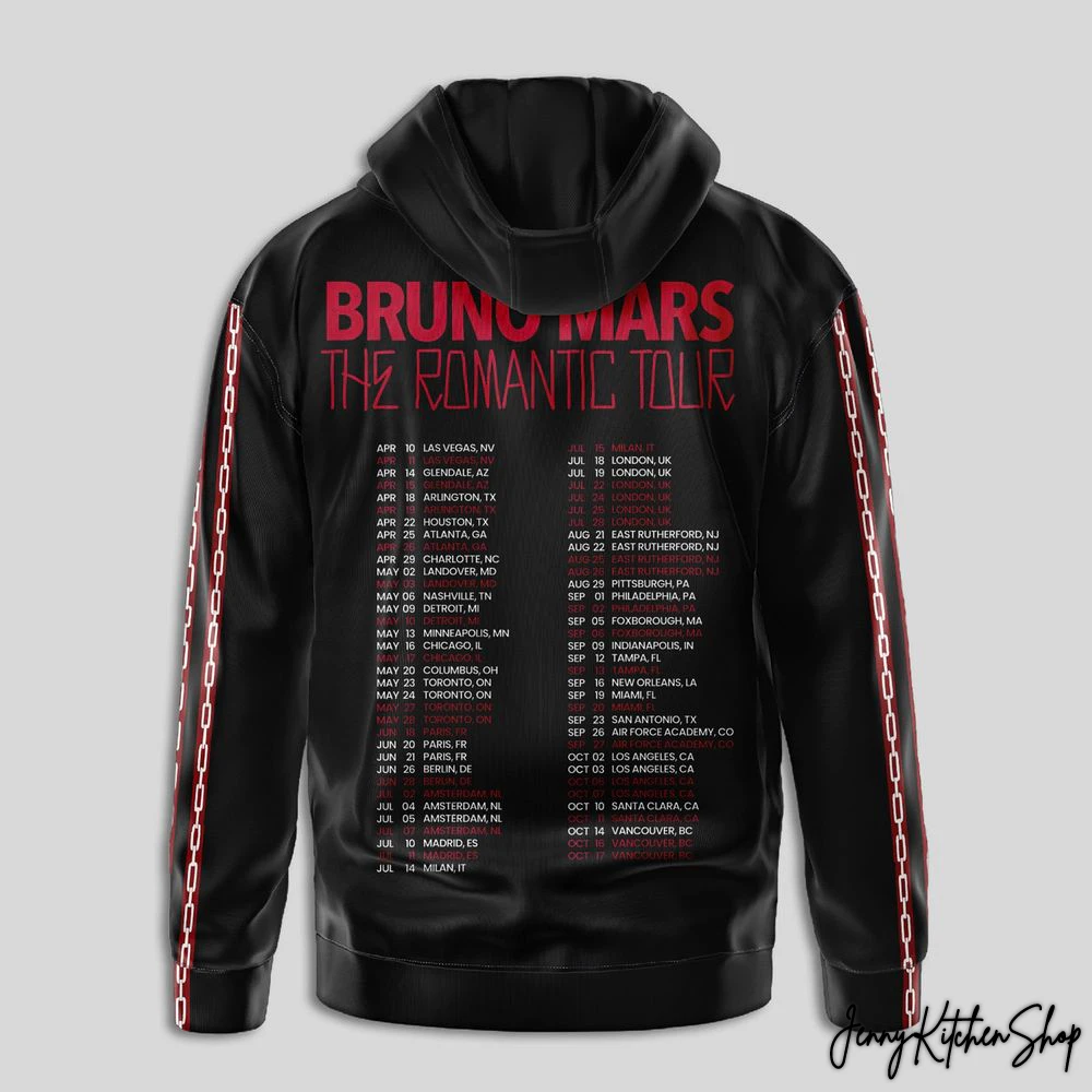 The Romantic Bruno Mars 2026 Tour Limited Hoodie
