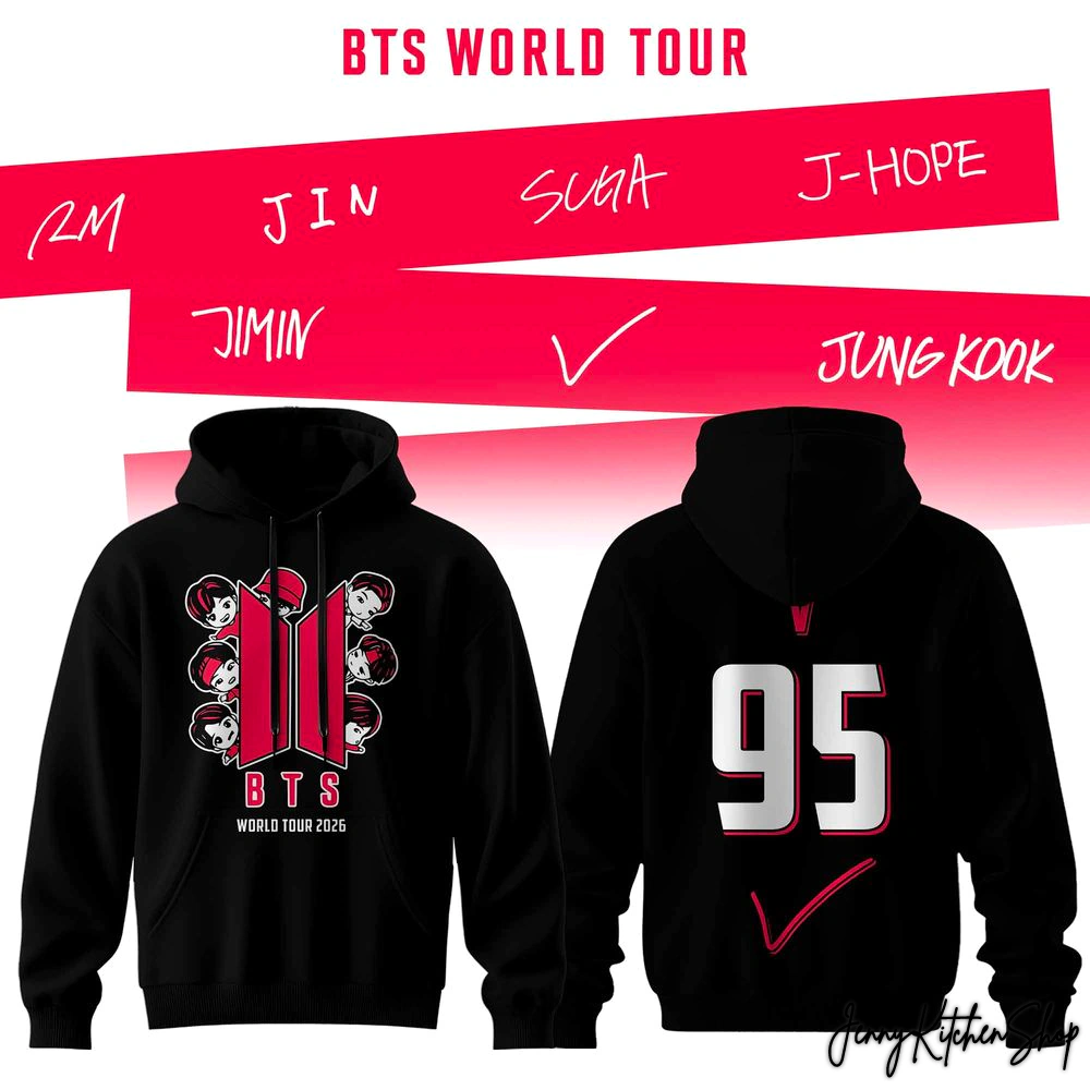 BTS World Tour 2026 Chibi Design Beautiful Hoodie