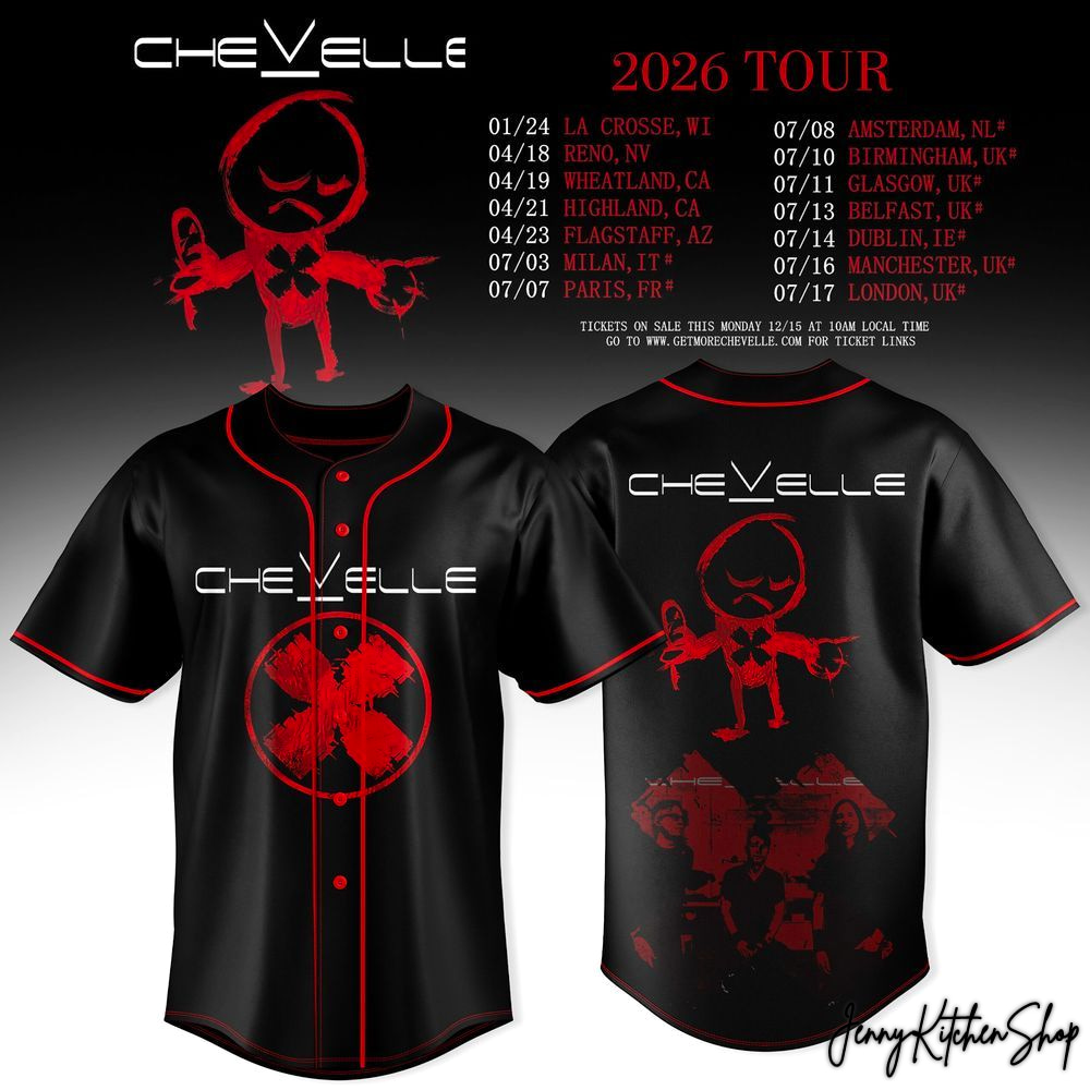 Chevelle 2026 Tour Limited Baseball Jersey Chevelle 2026 Tour Limited Baseball Jersey