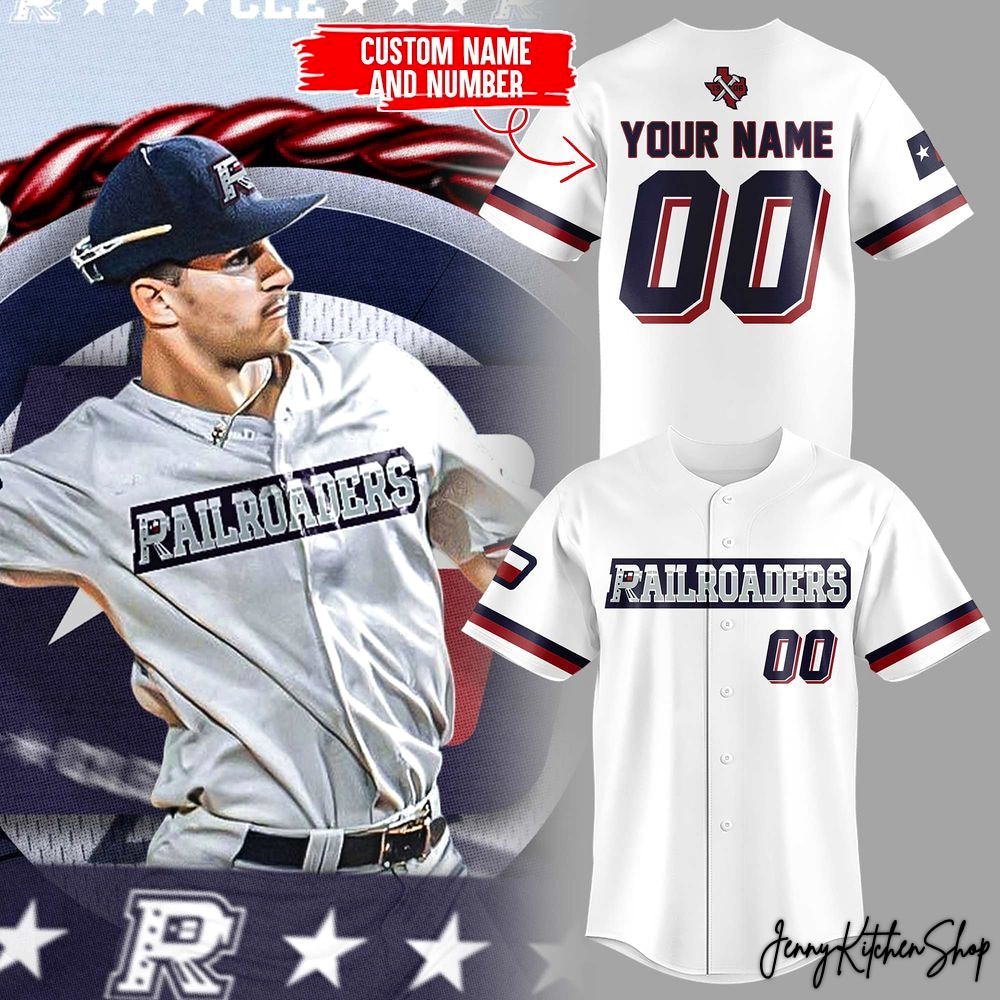 Cleburne Railroaders 2026 Special Custom White Baseball Jersey Cleburne Railroaders 2026 Special Custom White Baseball Jersey