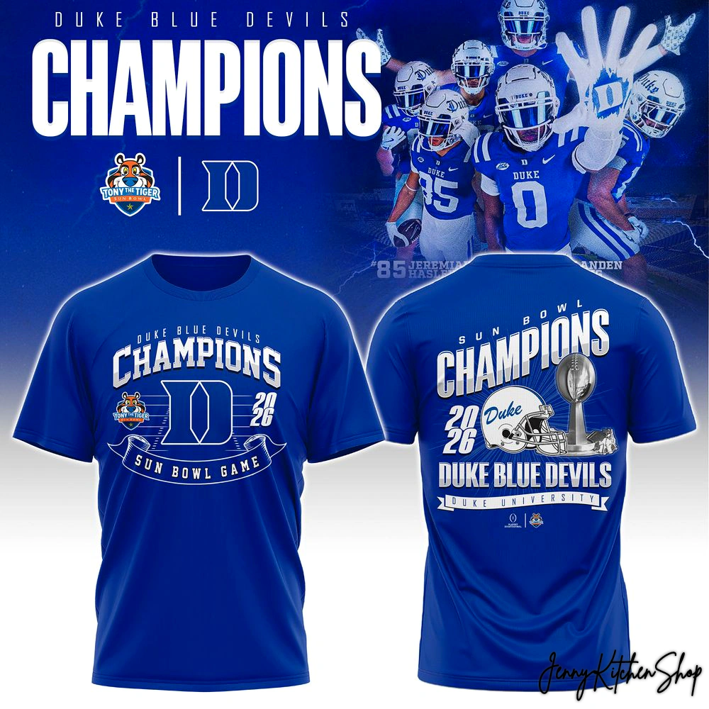 Duke Blue Devils Sun Bowl 2026 Champions Collection Shirt Hoodie Duke Blue Devils Sun Bowl 2026 Champions Collection Shirt Hoodie
