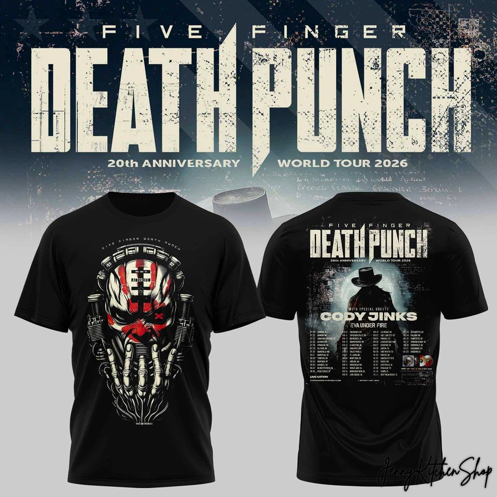 Five Finger Death Punch 20th Anniversary 2026 Tour Shirt Five Finger Death Punch 20th Anniversary 2026 Tour Shirt