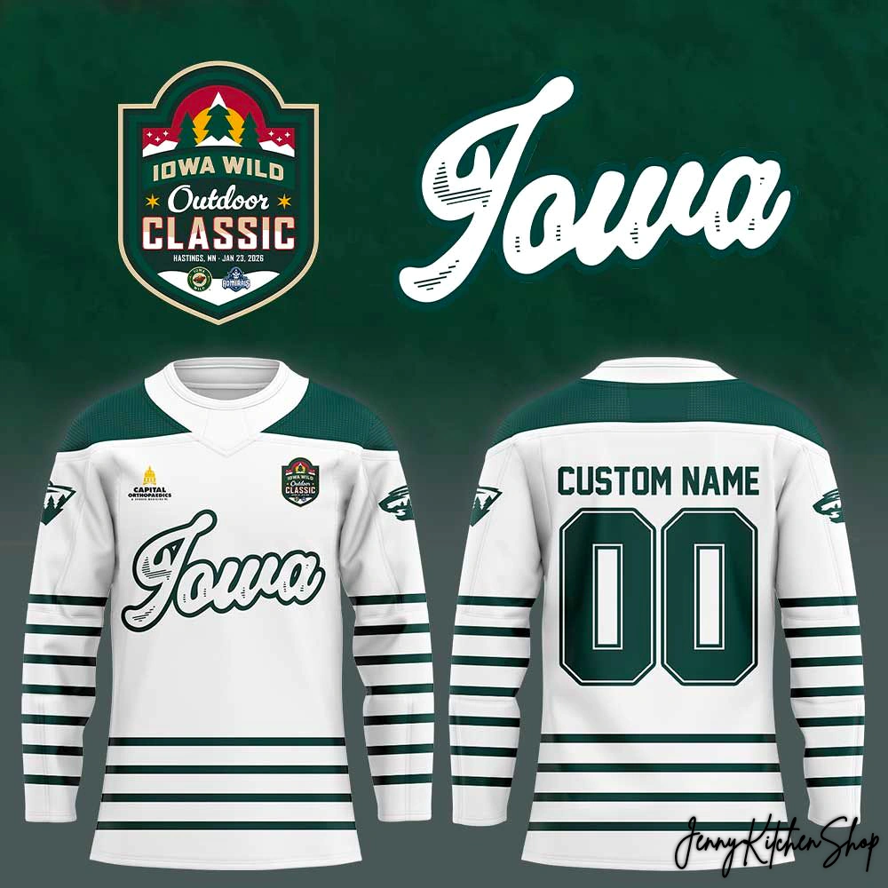 Iowa Wild Outdoor Classic 2026 Custom Hockey Jersey Iowa Wild Outdoor Classic 2026 Custom Hockey Jersey