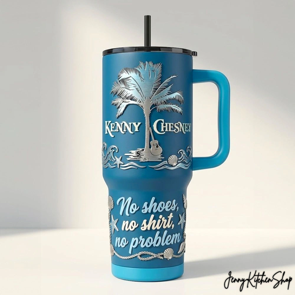Kenny Chesney No Shoes No Shirt No Problem Tumbler