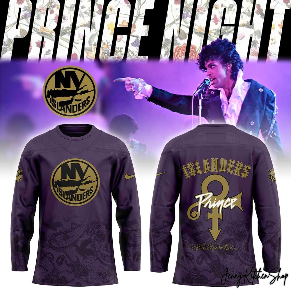 New York Islanders x Prince Rogers Nelson Night 2026 Hockey Jersey New York Islanders x Prince Rogers Nelson Night 2026 Hockey Jersey