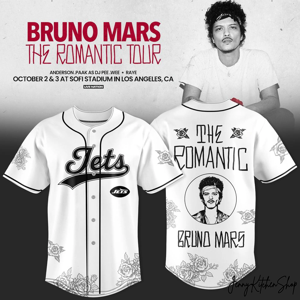 New York Jets x Bruno Mars 2026 Romaric Tour Jersey