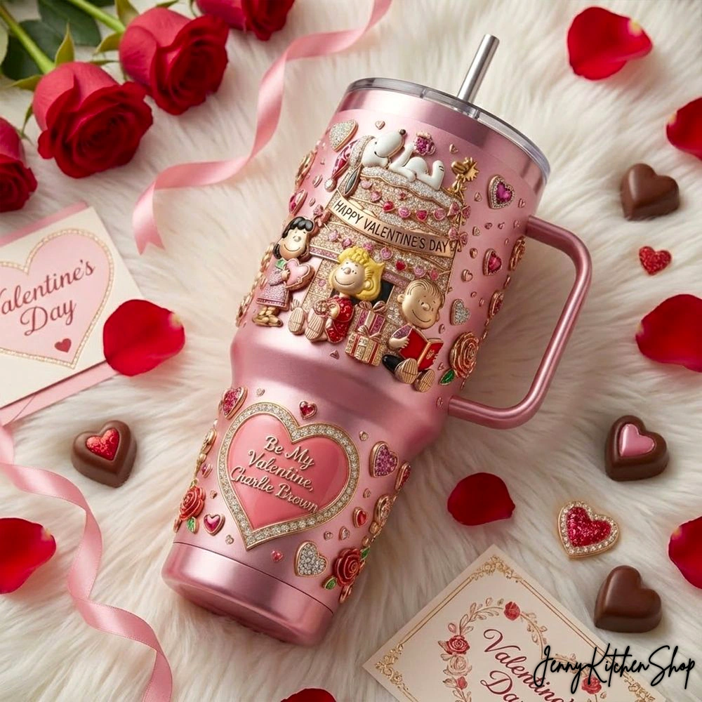 Peanuts Be My Valentine Charlie Brown For Love Tumbler