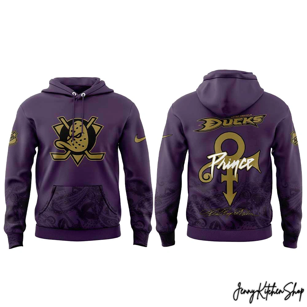Prince x Anaheim Ducks Rogers Nelson Night 2026 Hoodie