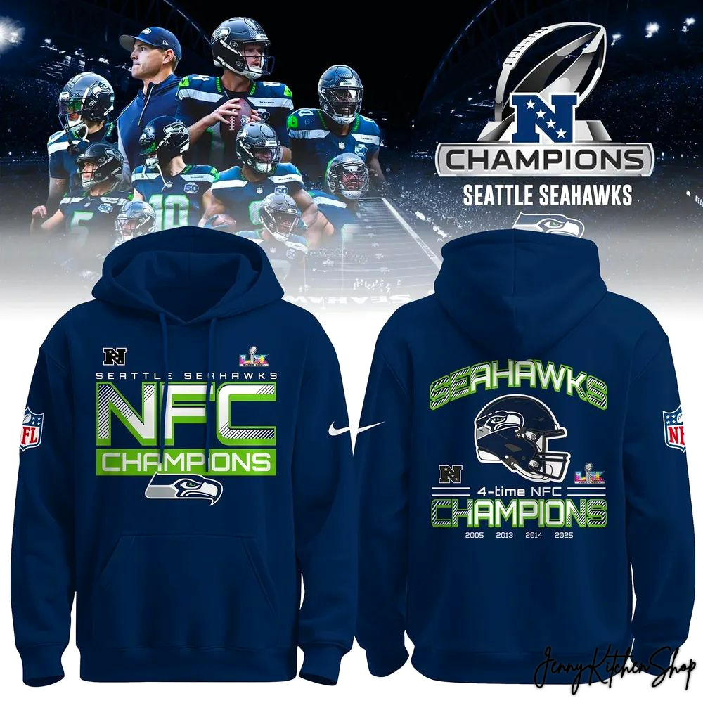 Seattle Seahawks 2025-26 NFC Champions Hoodie