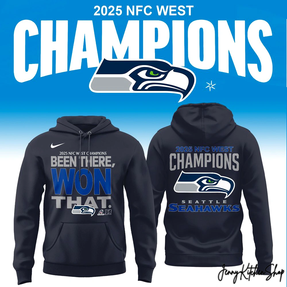 Seattle Seahawks 2025 NFC West Division 1 Champions Hoodie