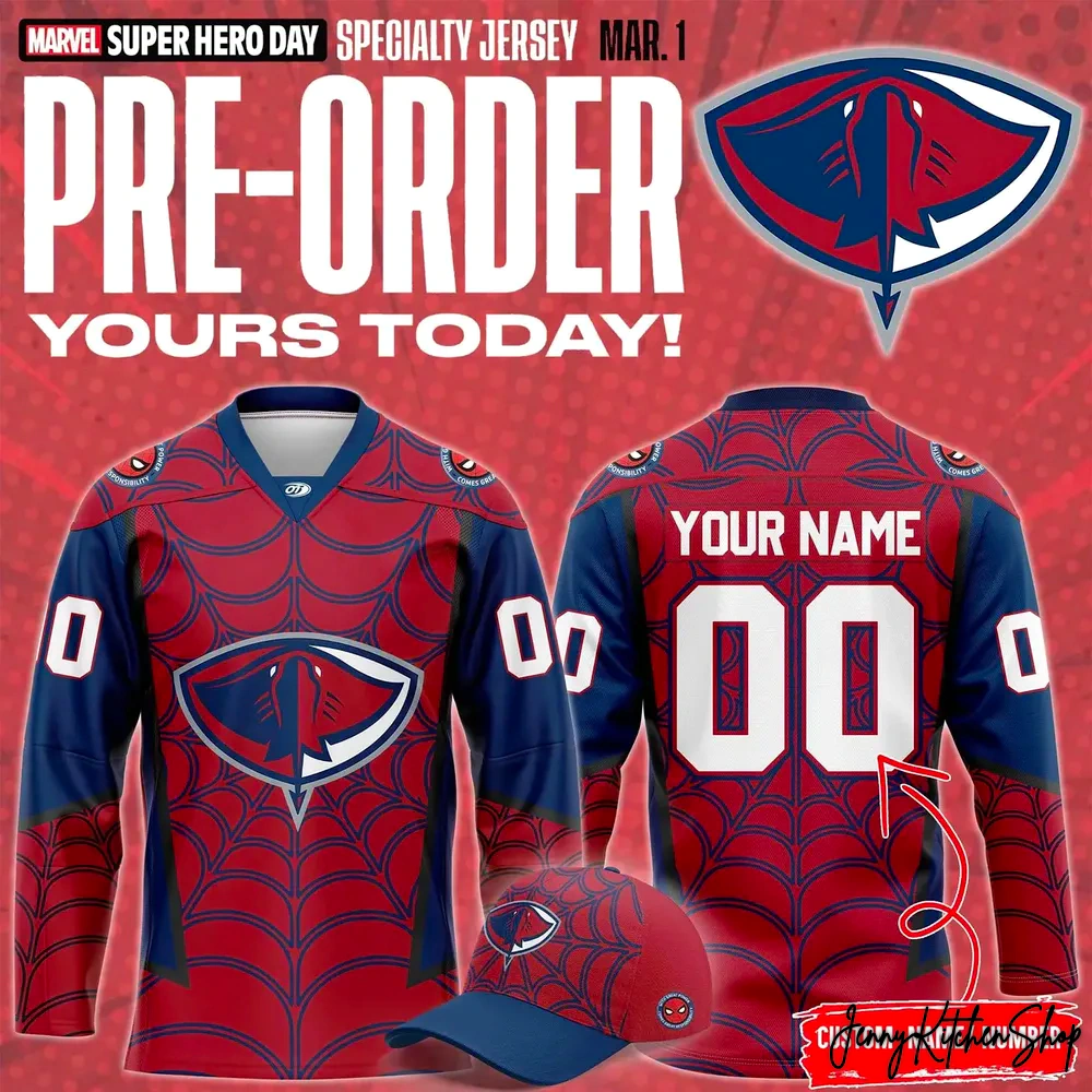 South Carolina Stingrays Marvel Super Hero 2026 Limited Jersey South Carolina Stingrays Marvel Super Hero 2026 Limited Jersey
