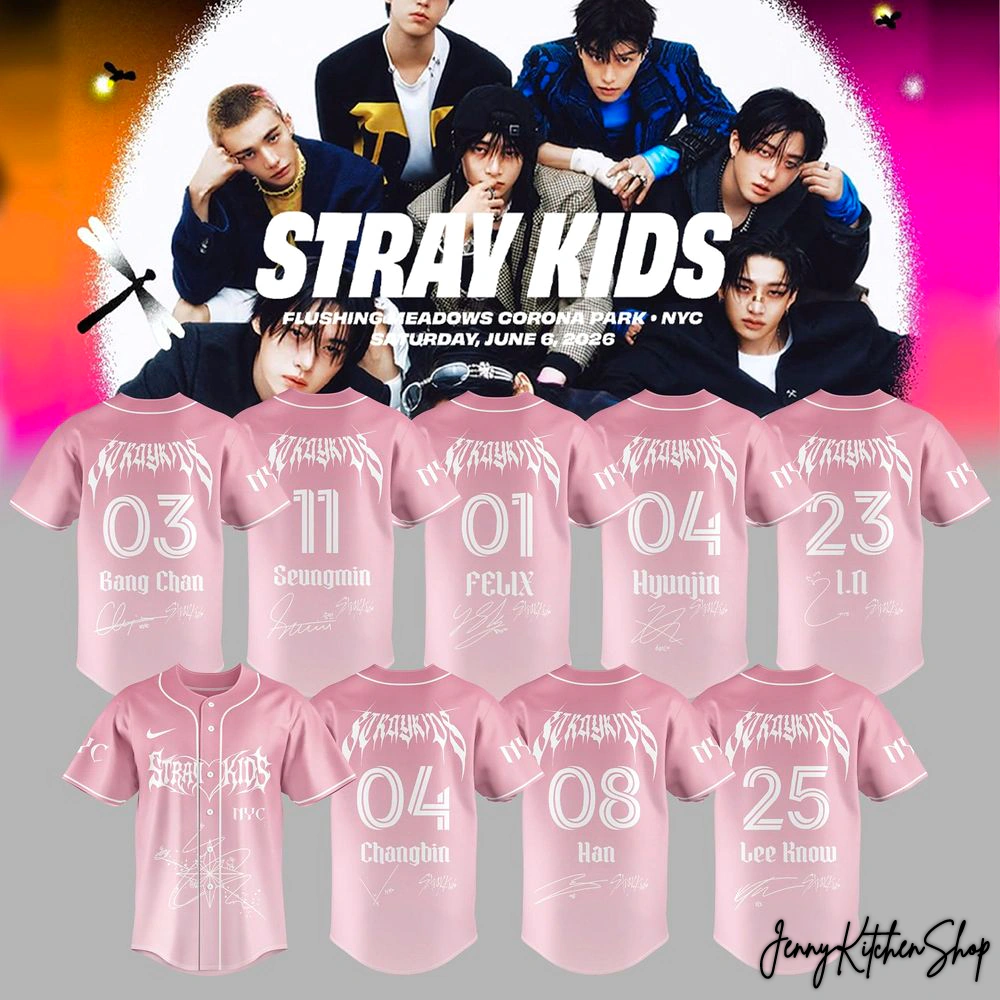 Stray Kids NYC 2026 Music Festival Limited Baseball Jersey Stray Kids NYC 2026 Music Festival Limited Baseball Jersey