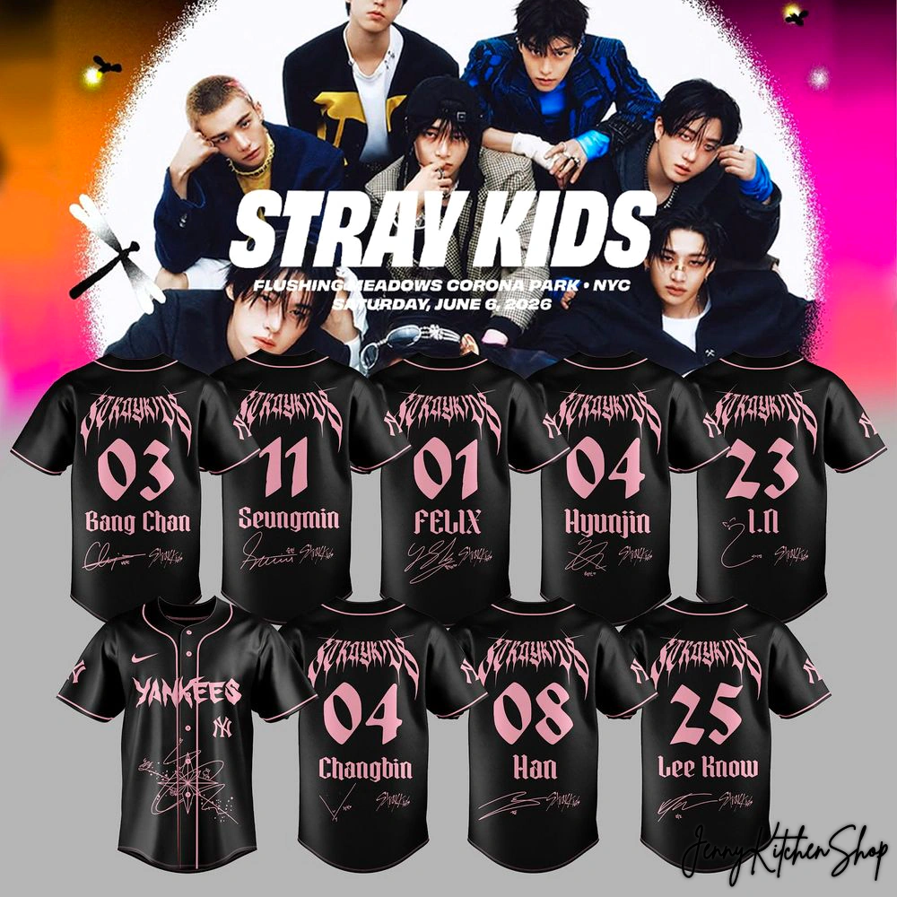 Stray Kids NYC 2026 Music Festival Limited Baseball Jersey
