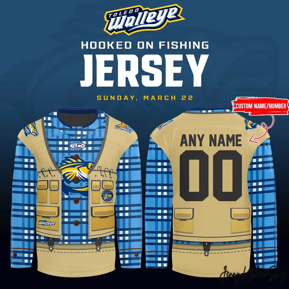 Toledo Walleye x Fishing Night 2026 Limited Jersey Toledo Walleye x Fishing Night 2026 Limited Jersey