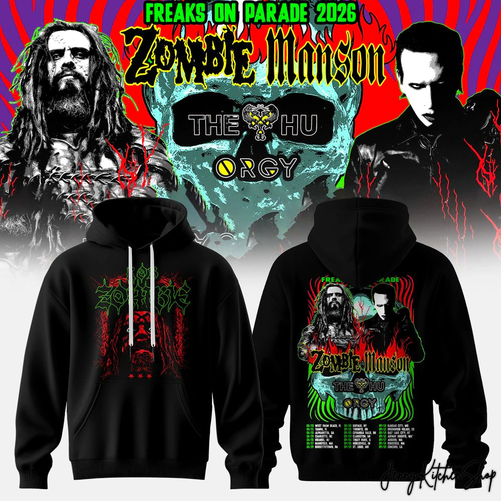 Zombie x Manson Freaks On Parade 2026 Tour Hoodie