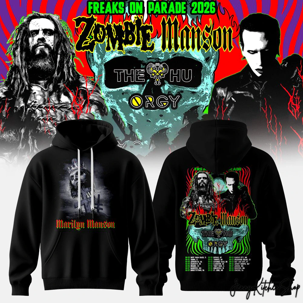 Zombie x Manson Freaks On Parade 2026 Tour Hoodie