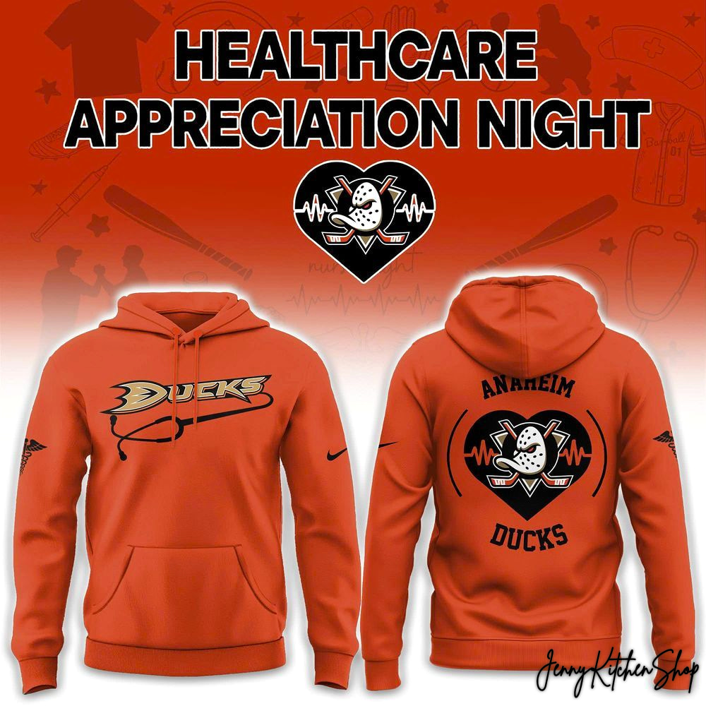 Anaheim Ducks Healthcare Appreciation Night 2026 Limited Hoodie