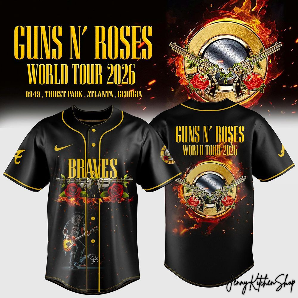 Atlanta Braves x Guns N’ Roses World Tour 2026 Jersey