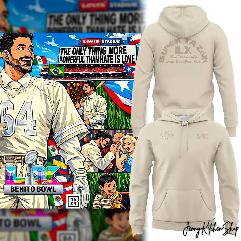 Bad Bunny Super Tazón LX 2026 Hoodie
