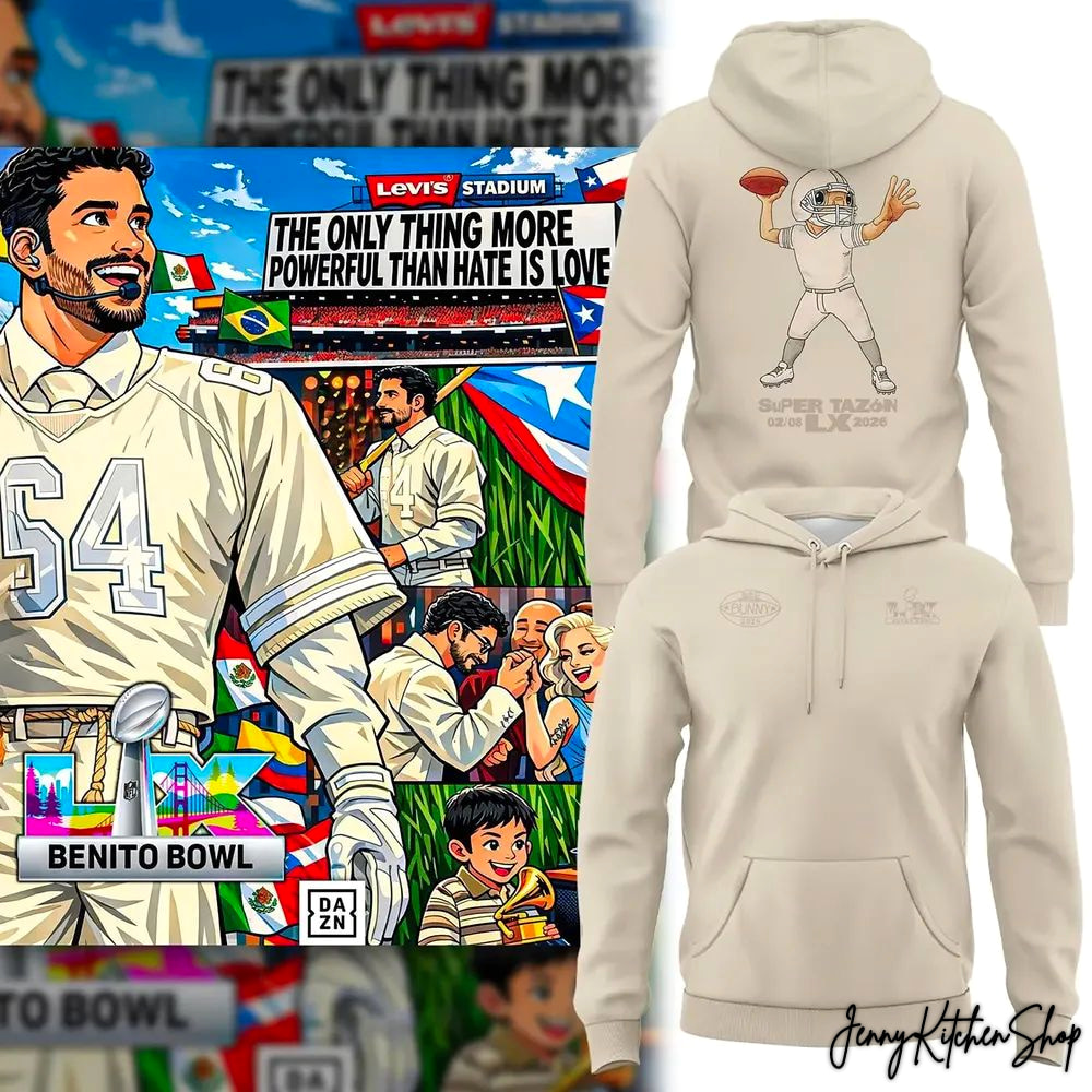 Bad Bunny Super Tazón LX 2026 Hoodie