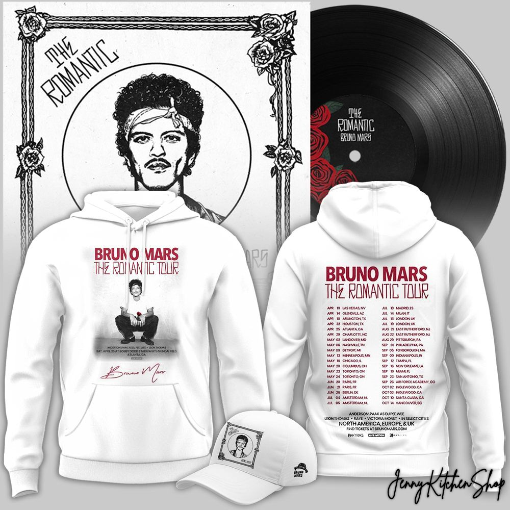 Bruno Mars The Romantic Tour 2026 Hoodie