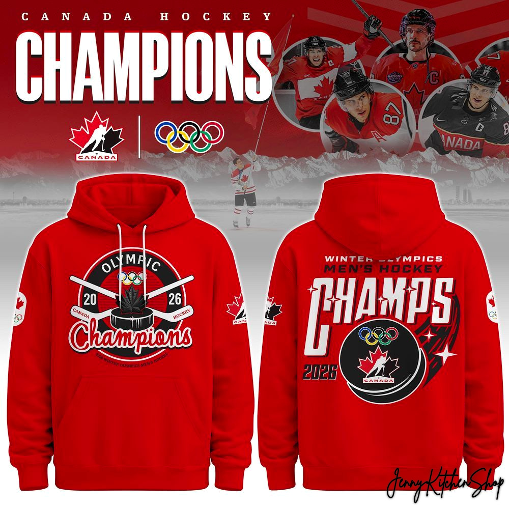Canada Men Hockey 2026 Olympic Gold Champs Hoodie Canada Men Hockey 2026 Olympic Gold Champs Hoodie