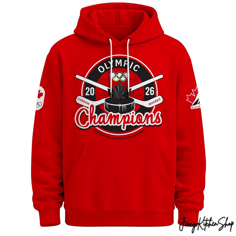 Canada Men Hockey 2026 Olympic Gold Champs Hoodie