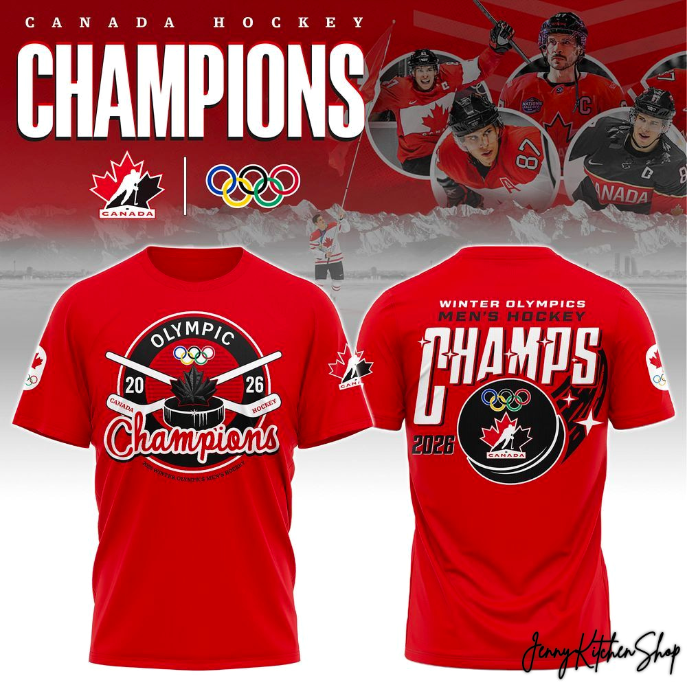 Canada Men Hockey 2026 Olympic Gold Champs T-Shirt Canada Men Hockey 2026 Olympic Gold Champs T-Shirt