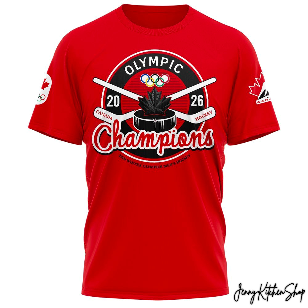 Canada Men Hockey 2026 Olympic Gold Champs T-Shirt