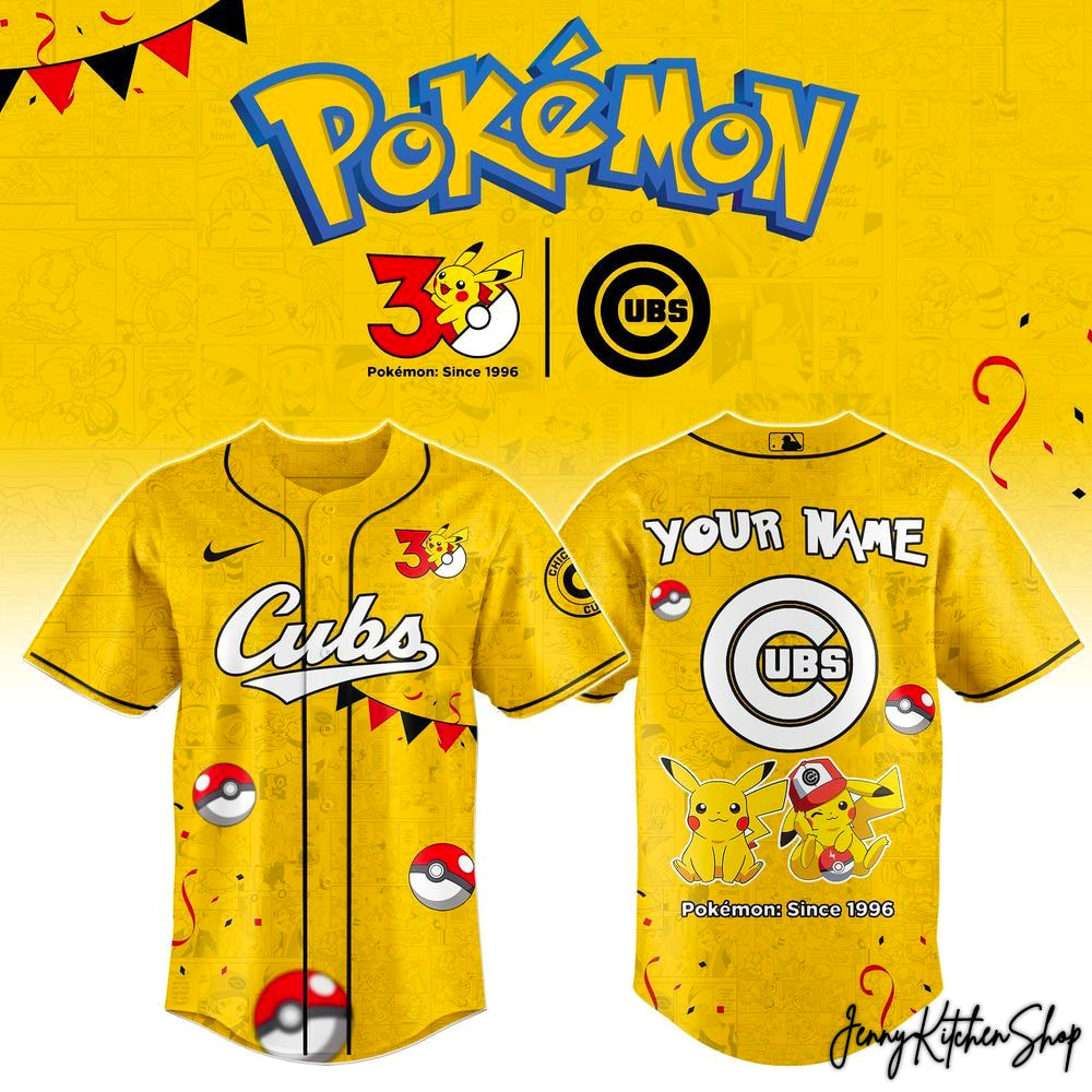 Chicago Cubs x Pokemon 30th Anniversary 2026 Baseball Jersey