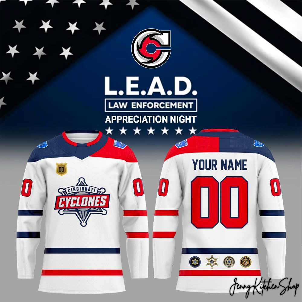Cincinnati Cyclones Law Enforcement 2026 Night Hockey Jersey Cincinnati Cyclones Law Enforcement 2026 Night Hockey Jersey