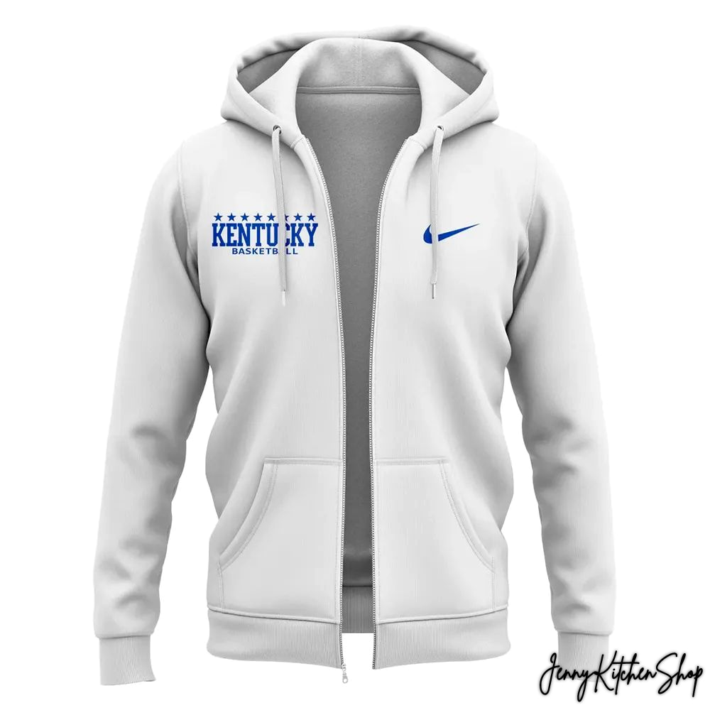 Coach Mark Pope Kentucky Basketball Uniform Zip Hoodie