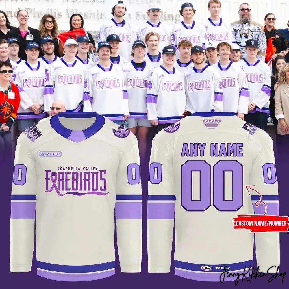 Coachella Valley Firebirds 2026 Cancer Awareness Night Jersey