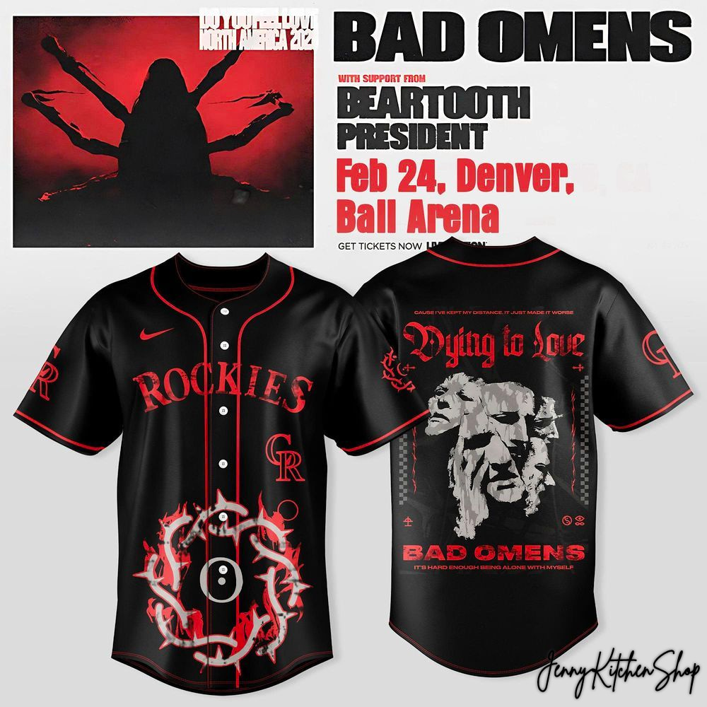 Colorado Rockies X Bad Omens Do You Feel Love North American Tour 2026 Jersey