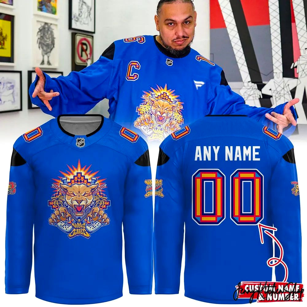 Florida Panthers Vamos Gatos 2026 Limited Custom Hockey Jersey