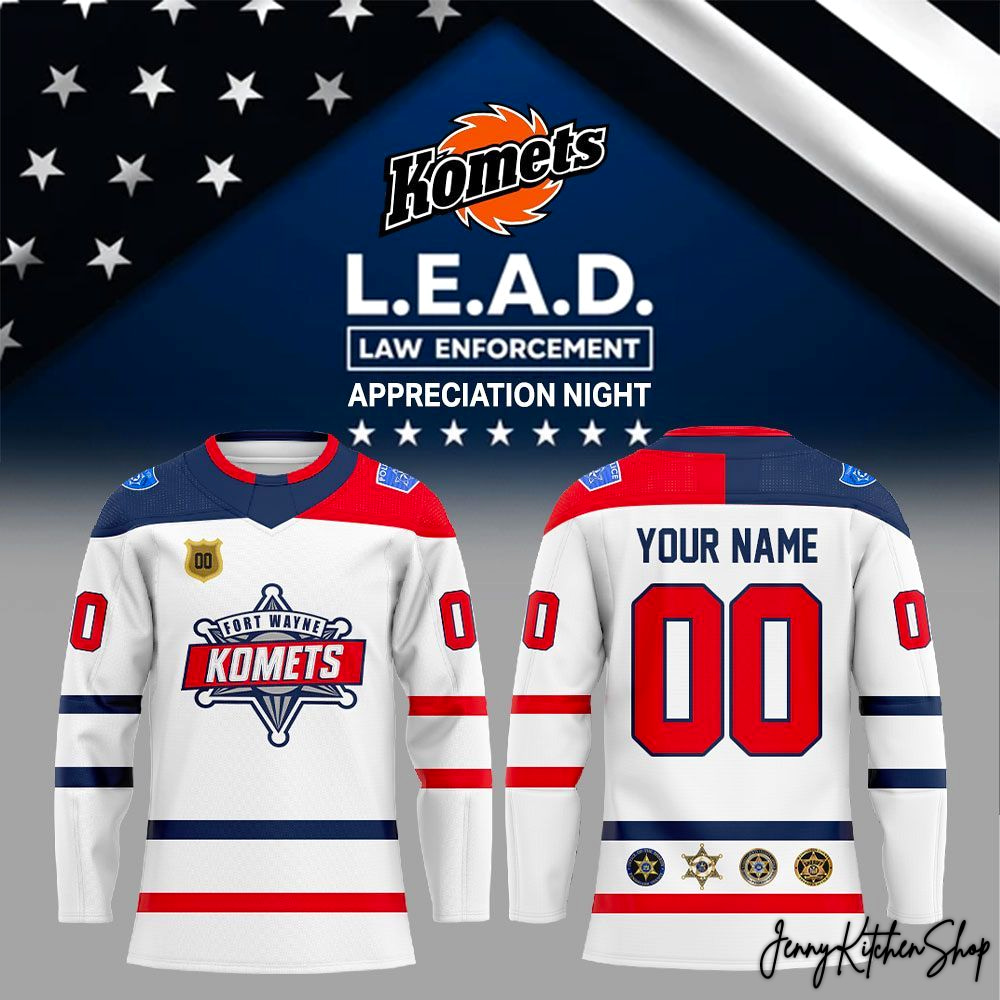 Fort Wayne Komets Law Enforcement 2026 Night Hockey Jersey Fort Wayne Komets Law Enforcement 2026 Night Hockey Jersey