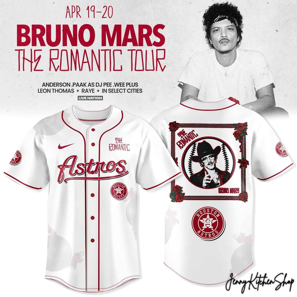 Houston Astros x Bruno Mars 2026 The Romantic Tour Jersey