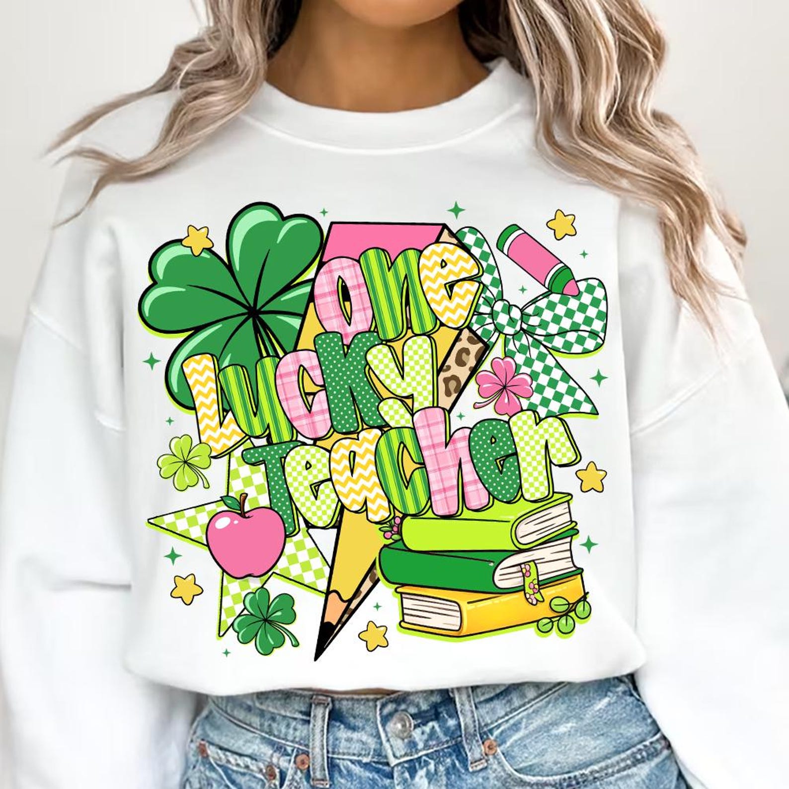 One Lucky Teacher St. Patrick’s Day Retro Leopard School Graphic T-Shirt