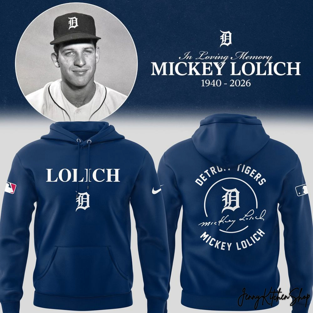 Mickey Lolich Detroit Tigers In Loving Memory 1940-2026 Tribute Signature Hoodie