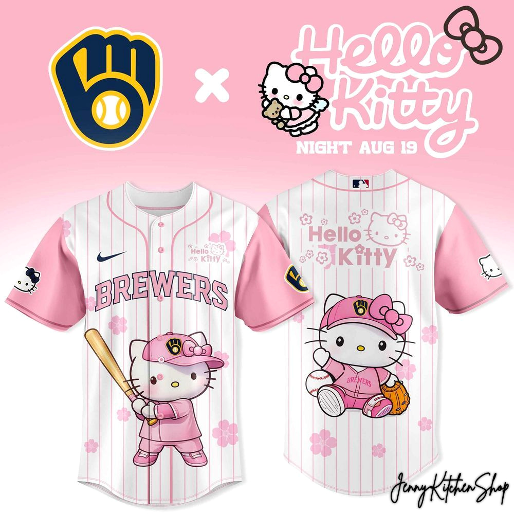 Milwaukee Brewers Hello Kitty 2026 Night Beautiful Jersey