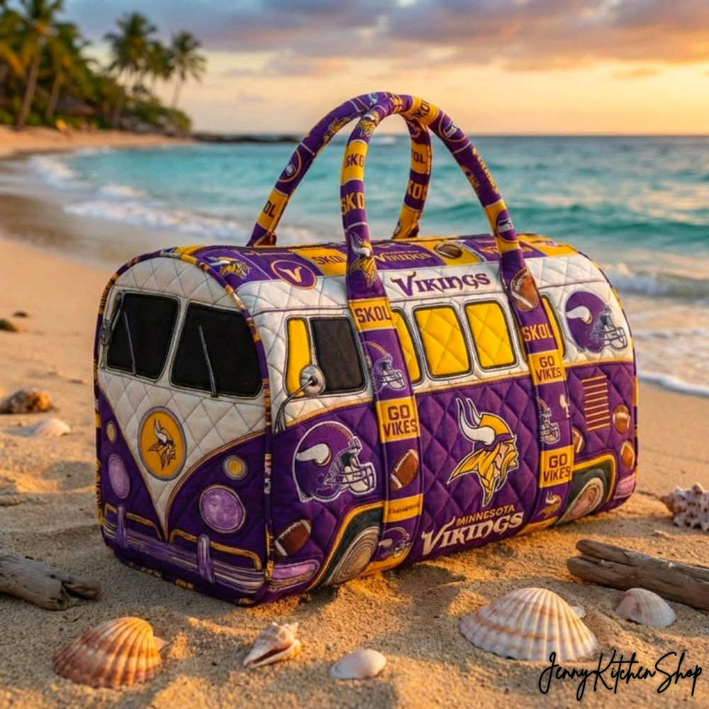 Minnesota Vikings Camper Van Style Limited Duffle Bag