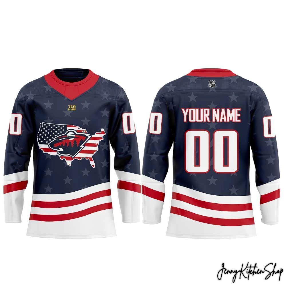 Minnesota Wild 2026 Military Appreciation Custom Hockey Jersey