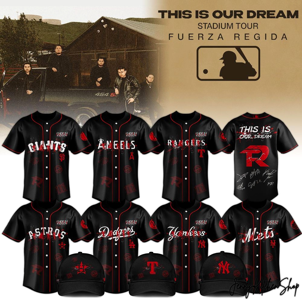 MLB x All Team Fuerza Regida This Is Our Dream Stadium Tour 2026 Jersey MLB x All Team Fuerza Regida This Is Our Dream Stadium Tour 2026 Jersey