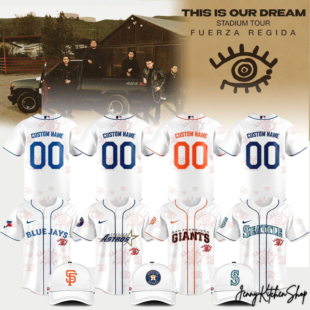 MLB x All Team Fuerza Regida This Is Our Dream Stadium Tour 2026 Limited White Jersey MLB x All Team Fuerza Regida This Is Our Dream Stadium Tour 2026 Limited White Jersey